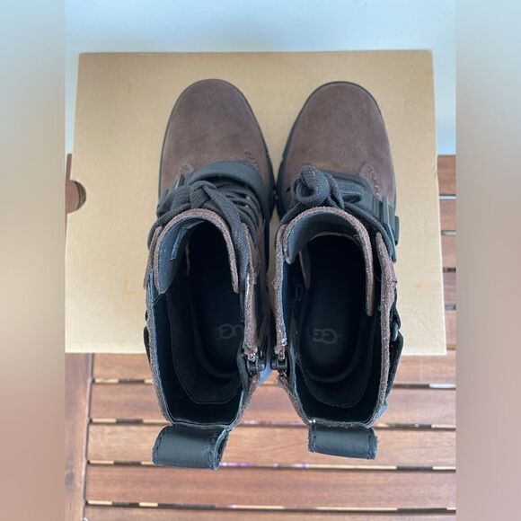 UGG Ashton Lace-Up Buckled Waterproof Suede Booties Burnt Cedar US Women Size6.5 - Picture 9 of 14